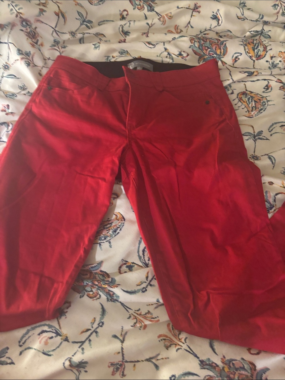 Wit & Wisdom Vibrant Red Straight-Leg Jeans